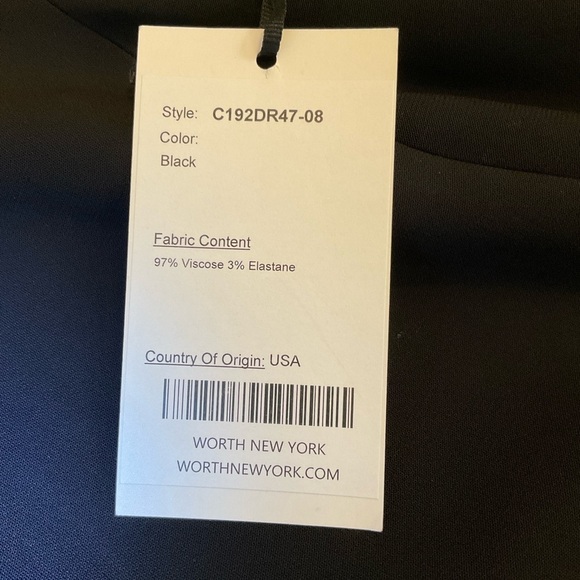 NWT Worth New York A-Line Draped Ruffle Sleeveless Midi Dress Size 8 Grunge Goth - Picture 10 of 12